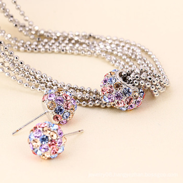 Xuping Multicolour Ball Chains Fashion Jewelry Set (60996)